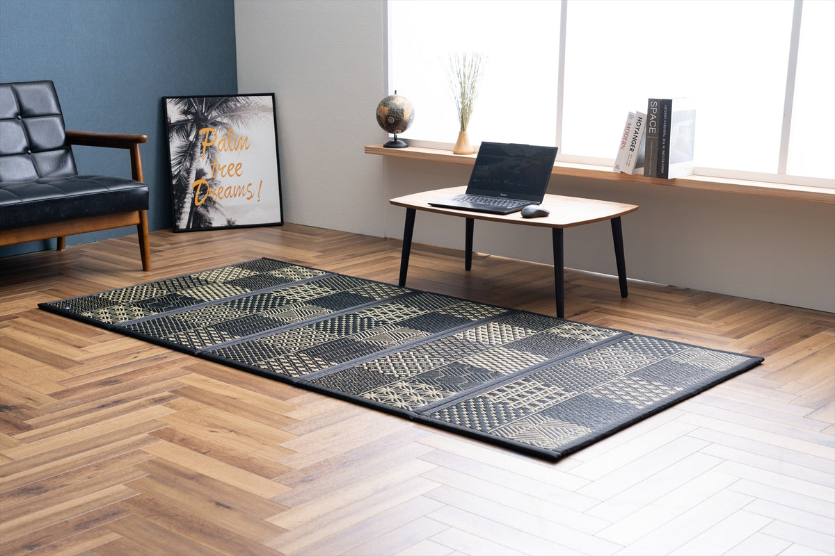 Miracle Gorone Mat Edokomon Denim Foldable Igusa Tatami Mat