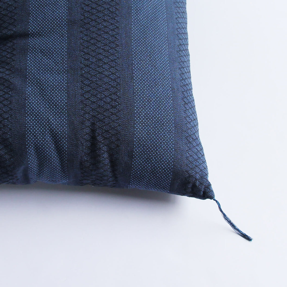 Japanese Futon Mattress, Artisan Handmade (Fabric: Enshu Weave Filling: Organic Cotton 100%,) MIXED BLUE