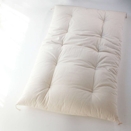 GOTS Certified Japanese Futon Mattress, Artisan Handmade, Baby Size, Baby Crib, Baby Cot (Fabric: Organic Cotton, Filling: Organic Cotton 100%)