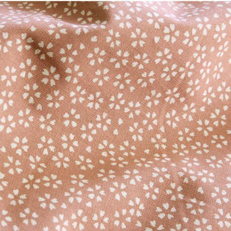 Japanese Futon Mattress Made by Craftsmen (Fabric: Sakura Pattern Pink, Filling: Natural Cotton 100%)