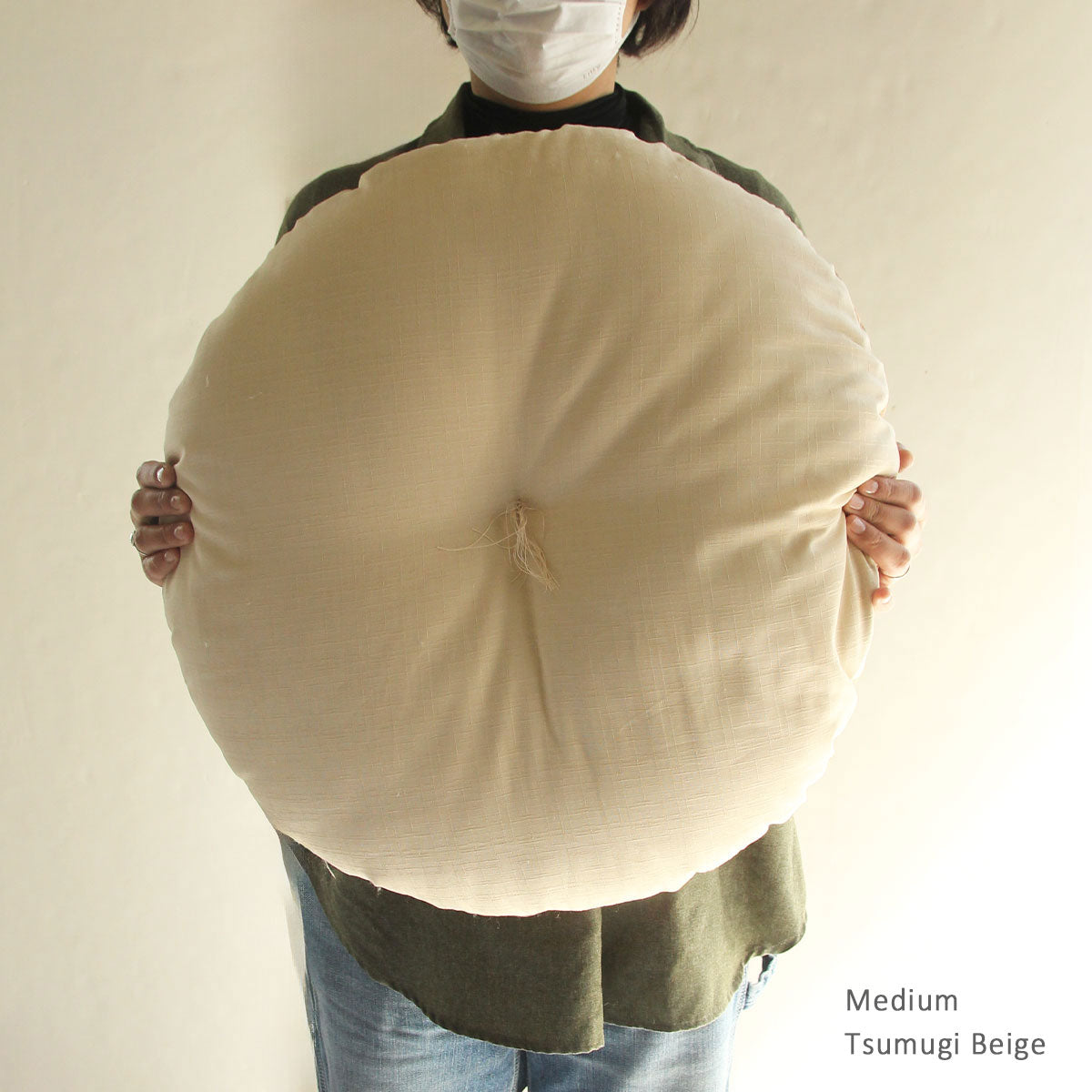 Maru (Round) Zabuton - Natural Cork Leather - 60 and 90 cm Diameter