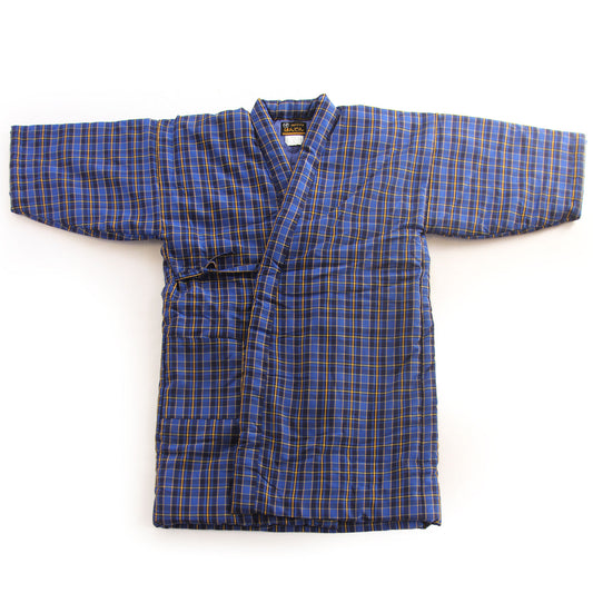 Hanten Long Jacket - Padded Jacket Uchiawase Blue