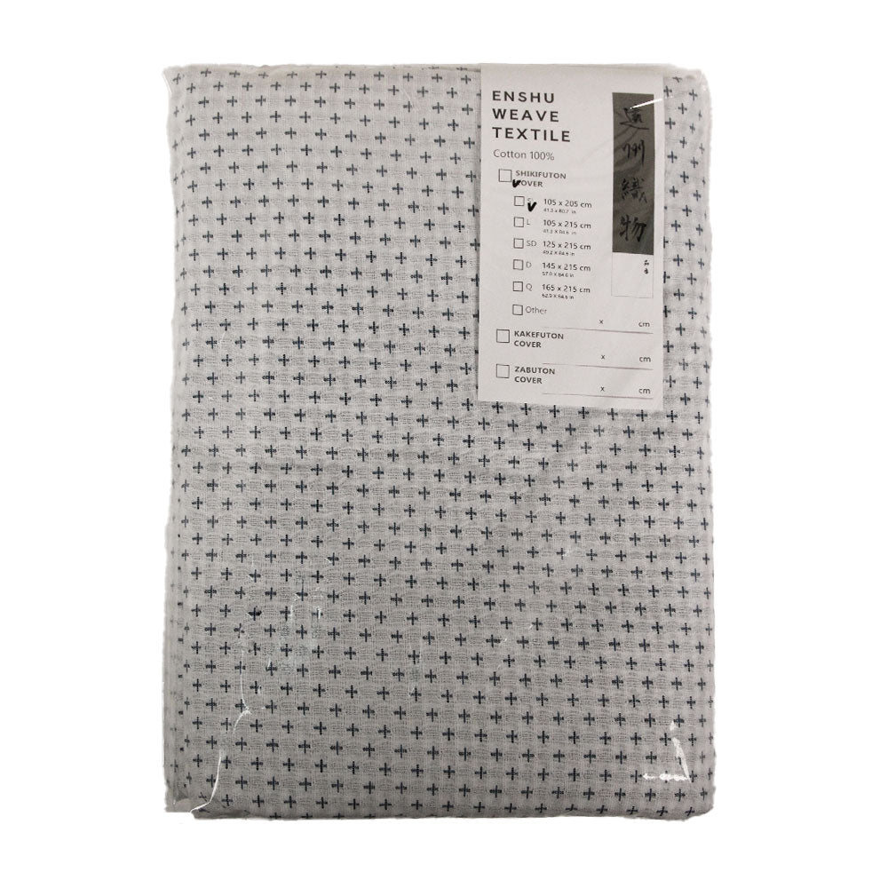 Enshu Weave Textile Futon Mattress Cover CROSS