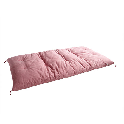 Japanese Futon Mattress, Artisan Handmade (Fabric: Herbal Dyed Cotton Filling: Organic Cotton 100%) Madder Stripe