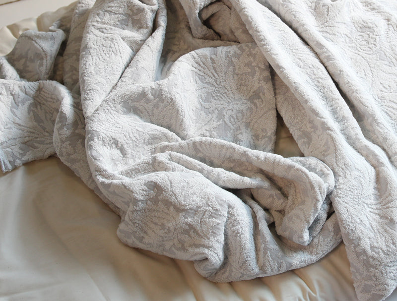 Towel blanket (towelket)  - Gauze and Pile Gray - Pure Morris Collection William Morris
