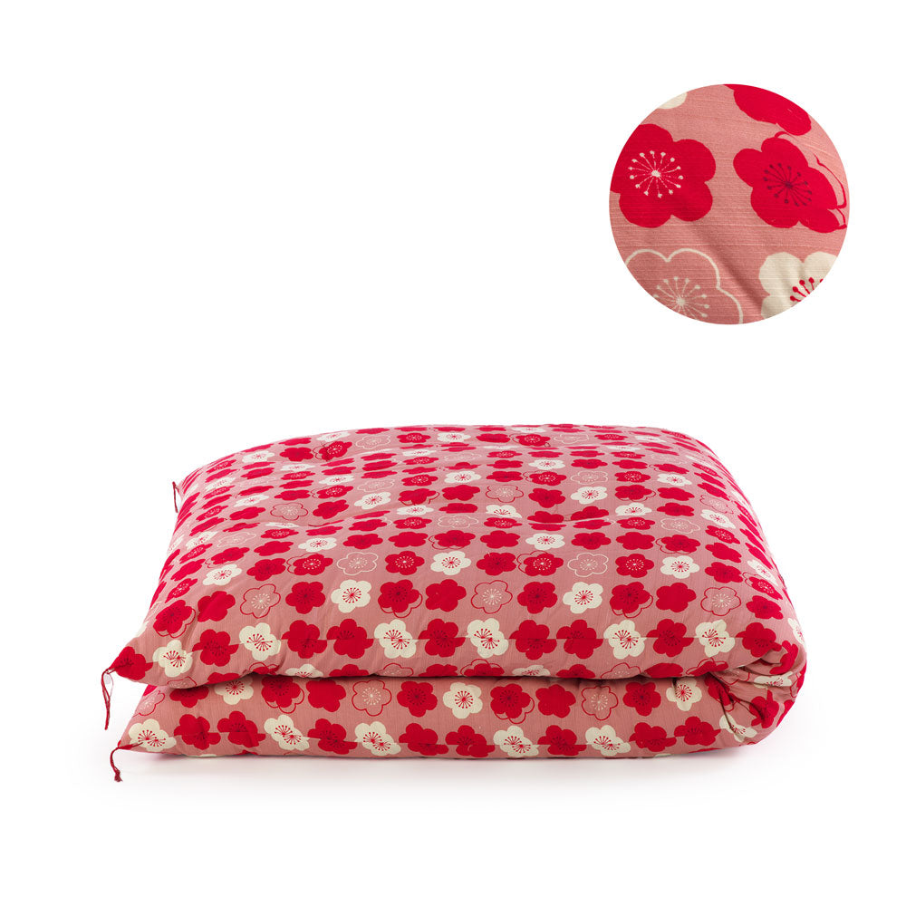 Japanese Futon Mattress, Artisan Handmade (Fabric: Koubai, Filling: Organic Cotton 100%)