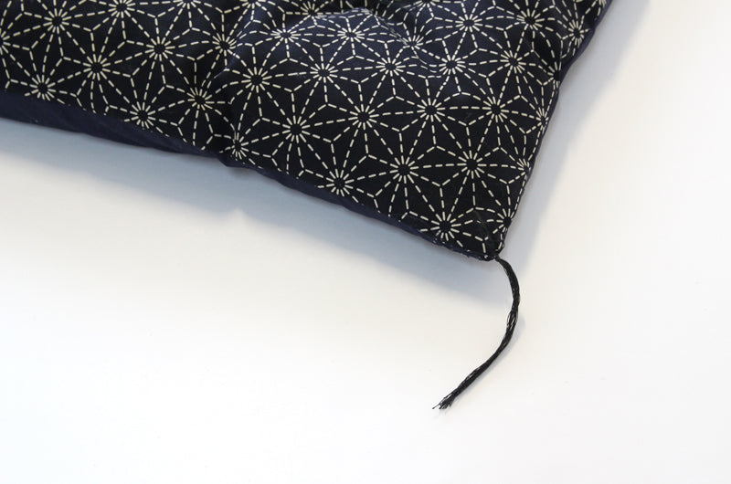 Japanese Kotatsu Futon, Kotatsu Blanket, Artisan Handmade (Fabric: Asanoha Flax Pattern Printing Filling: Organic Cotton)
