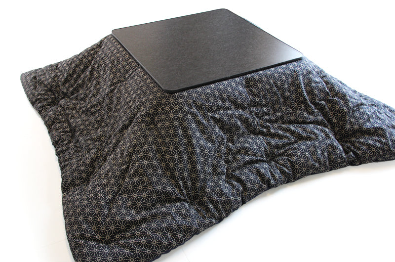 Japanese Kotatsu Futon, Kotatsu Blanket, Artisan Handmade (Fabric: Asanoha Flax Pattern Printing Filling: Organic Cotton)