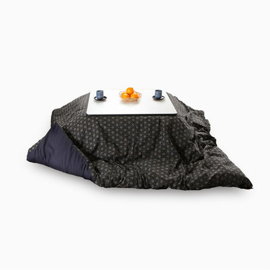 Japanese Kotatsu Futon, Kotatsu Blanket, Artisan Handmade (Fabric: Asanoha Flax Pattern Printing Filling: Organic Cotton)