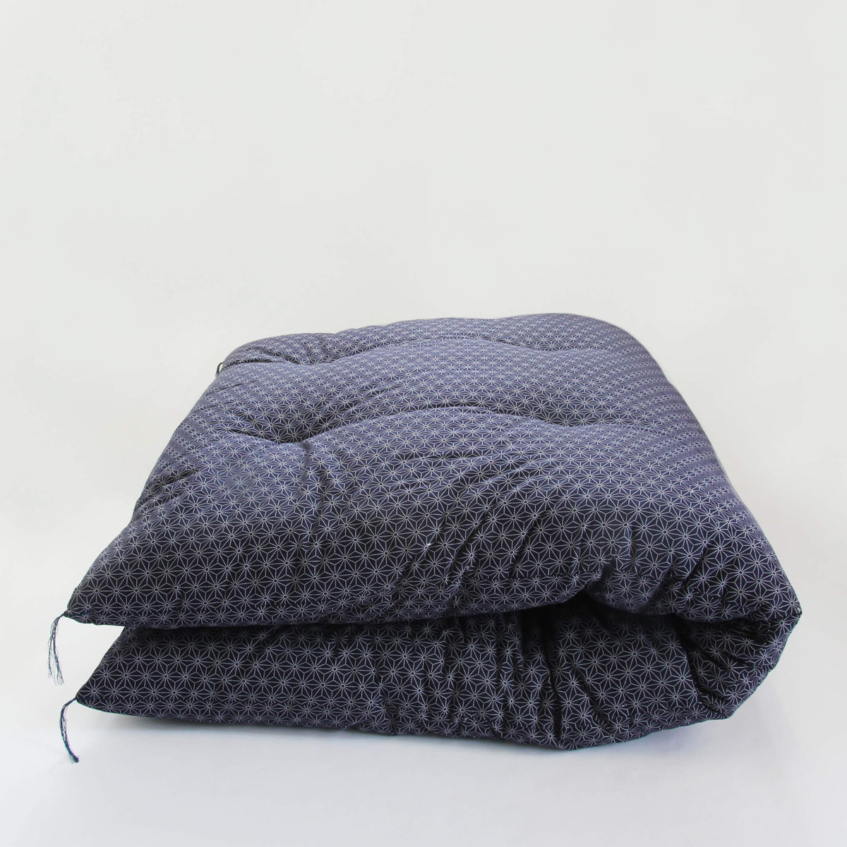 Japanese Futon Mattress, Artisan Handmade (Fabric: Asanoha Flax Leaf Pattern Filling: Natural Cotton 100%)