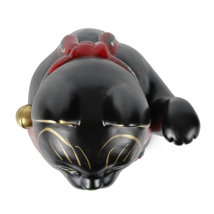 Japanese Maneki Neko Beckoning Cat Black