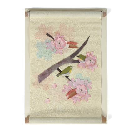 Seasonal Hanging Scroll Cherry Blossoms and Mejiro?