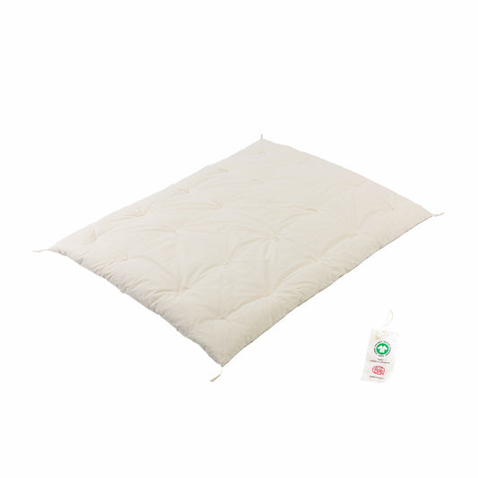 GOTS Certified Japanese Futon Quilt, Artisan Handmade, Baby Size (Filling: Organic Cotton 100%, Fabric: Organic Cotton)