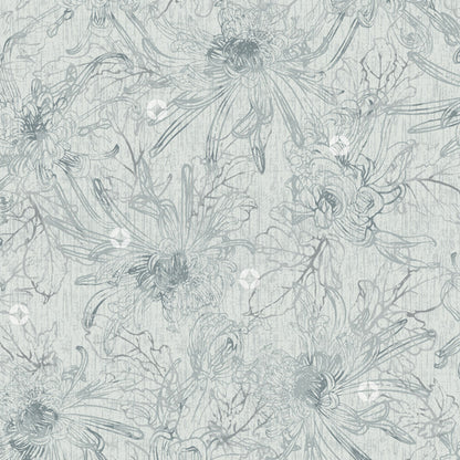 Japanese Futon Mattress, Artisan Handmade (Fabric: Japandi Kikumon Chrysanthemum Gray)