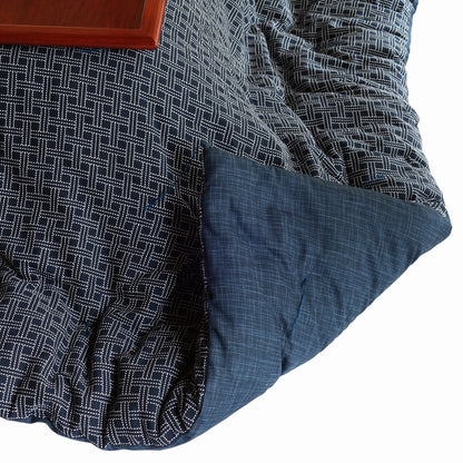 Reversible Kotatsu Futon Quilt - Enshu Weave / Nagomi - Organic Cotton Filling