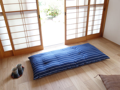 Naga (Long) Zabuton Cover - Enshu Weave Shima Stripes - Triple Length
