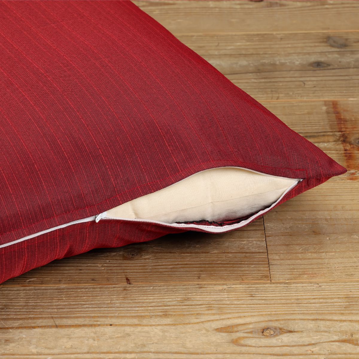 Capa de Almofada Japonesa (Zabuton) - Fukure Enji Vermelho - para Meisen 23.2 x 21.6 (55 x 59cm)