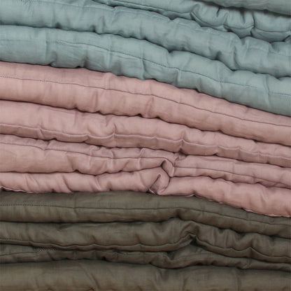 Hadakake (Lightweight) Futon Quilt, Artisan Handmade (Fabric: Wazarashi Cotton, Filling: Organic Cotton 100% ) Single size