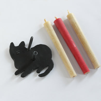 Japanese Iron Candle Holder  Cat  (No.22 )