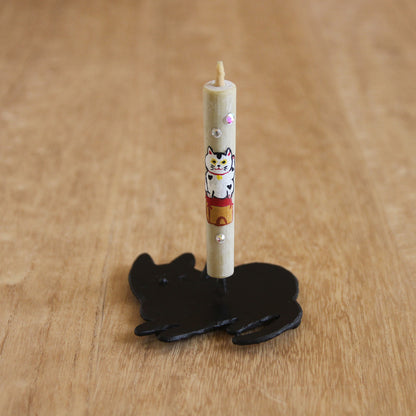 Japanese Iron Candle Holder  Cat  (No.22 )