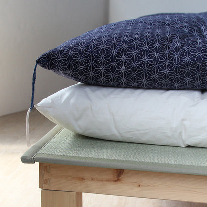 Japanese Futon Mattress Topper, Artisan Handmade 30% Thinner (Fabric: Asanoha Flax Leaf Pattern, Natural Cotton 100%)