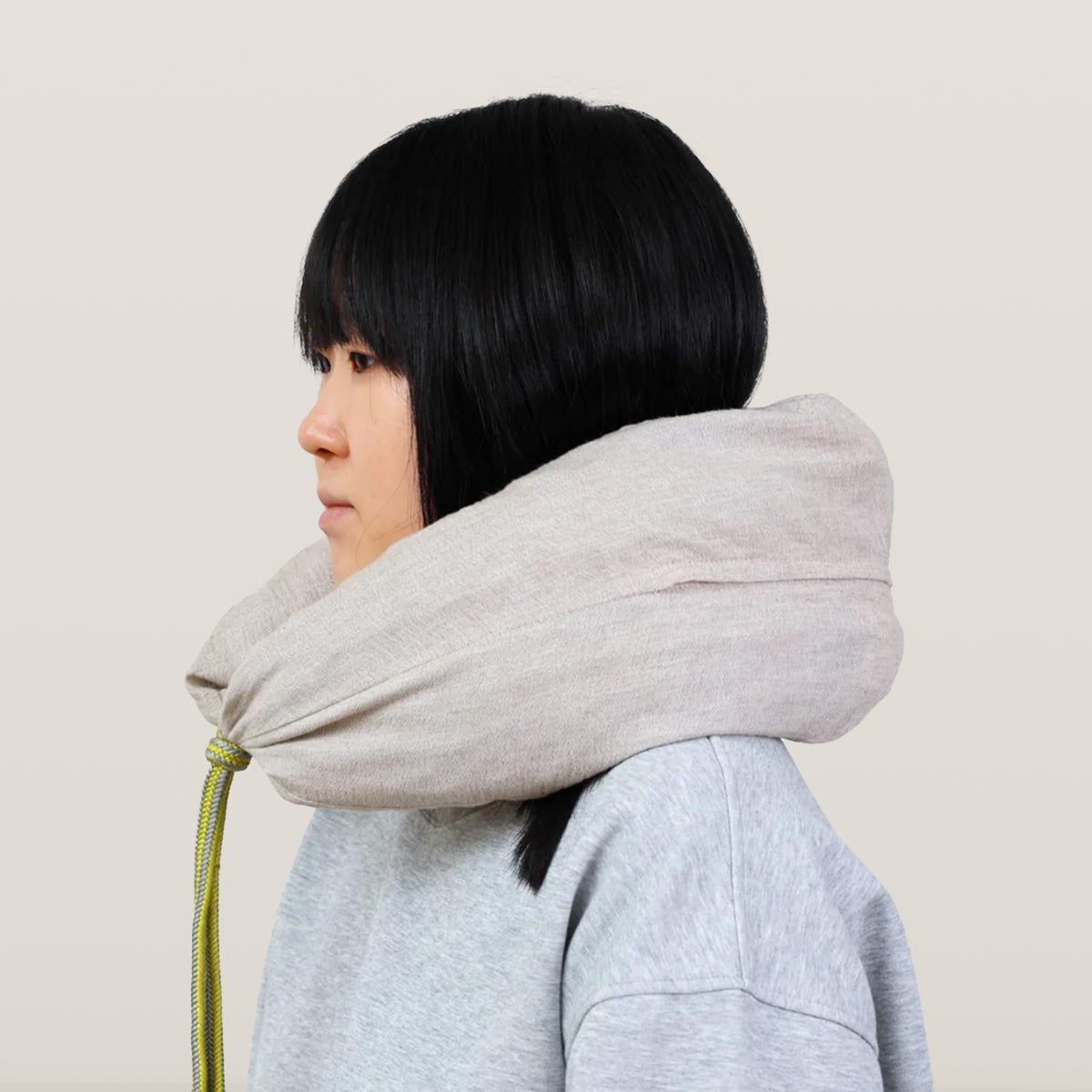 KUMIHIMO Travel Neck Pillow - MUSUBI -  Adjustable 4-Chamber Natural Design