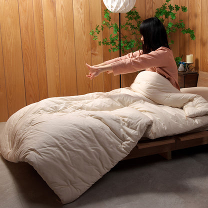 GOTS Certified  Standard (Heavy) Futon Quilt , Artisan Handmade (Fabric: Organic Cotton, Filling: Organic Cotton 100%)
