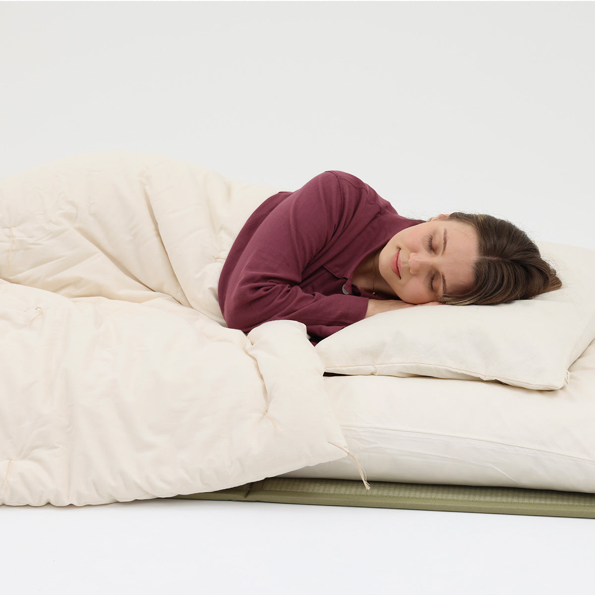GOTS Certified  Standard (Heavy) Futon Quilt , Artisan Handmade (Fabric: Organic Cotton, Filling: Organic Cotton 100%)