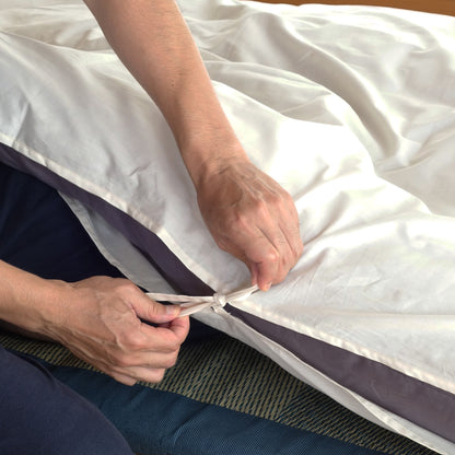 GOTS Certified Futon Mattress Cover, Organic Cotton, Tie Closure