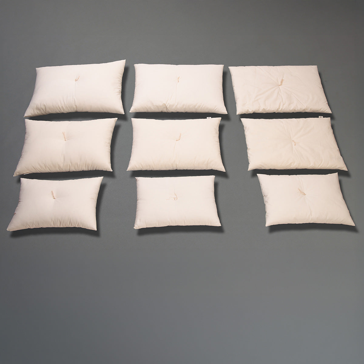GOTS Certified Organic Pillow Standard Thickness,  Artisan Handmade (Fabric: Organic Cotton, Filling: Organic Cotton 100% ) NC