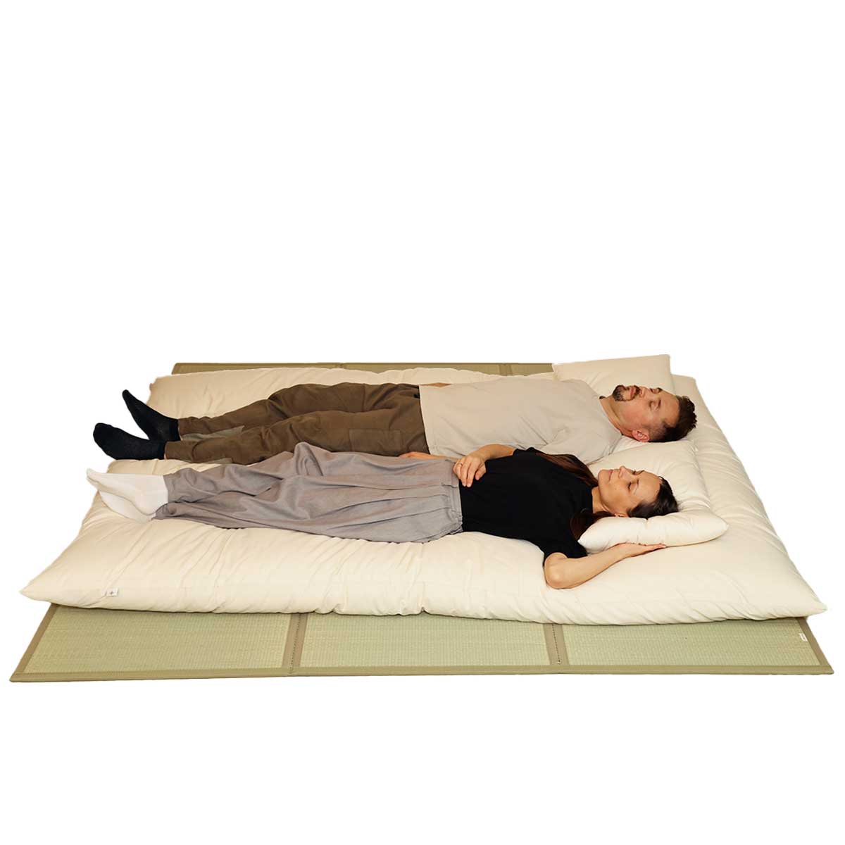 GOTS Certified Japanese Futon Mattress, Artisan Handmade (Fabric: Organic Cotton, Filling: Organic Cotton 100%)