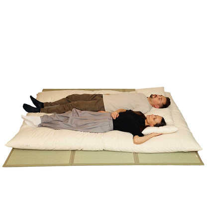 GOTS Certified Japanese Futon Mattress, Artisan Handmade (Fabric: Organic Cotton, Filling: Organic Cotton 100%)