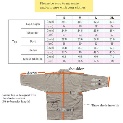 Unisex Pajamas - Samue Pajamas - Iwamoto Senni Wazarashi Kyofutae Double Gauze