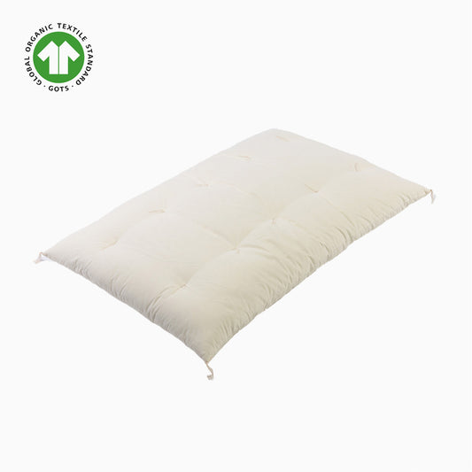 Colchão de Futon Japonês com Certificação GOTS, Artesanal, Tamanho Bebê, Berço de Bebê, Cama de Bebê (Tecido: Algodão Orgânico, Enchimento: 100% Algodão Orgânico)