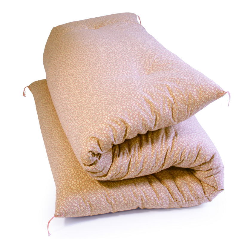 Japanese Futon Mattress Made by Craftsmen (Fabric: Sakura Pattern Pink, Filling: Natural Cotton 100%)