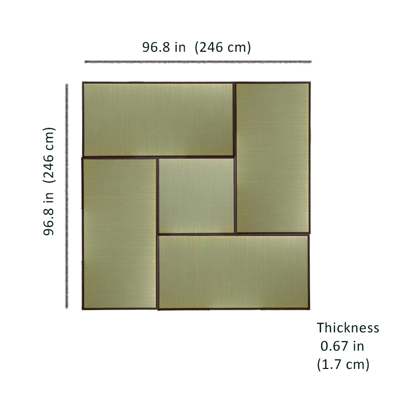 Square Mat × 1 + Rectangle Mat × 4