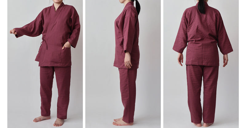 Unisex Pajamas - Samue Pajamas - Iwamoto Senni Wazarashi Kyofutae Double Gauze
