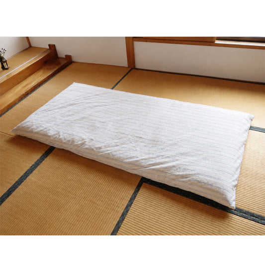Enshu Weave Textile Futon Mattress Cover SASHIKO STRIPE
