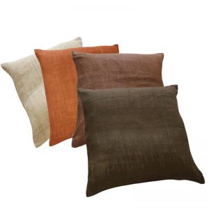 Japanese Cushion (Zabuton) Cover Natural Persimmon (Kakishibu) Dyeing - for Meisen size 23.2 x 21.6 (55 x 59cm)
