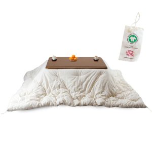 GOTS Certified Japanese Kotatsu Futon Quilt, Kotatsu Blanket, Artisan Handmade (Size: 80.7"x 124.0" 205cm x 315cm, Fabric: Organic Cotton Filling: Organic Cotton)