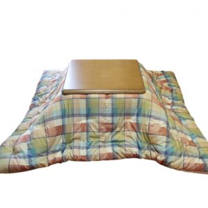Japanese Kotatsu Futon, Kotatsu Blanket, Artisan Handmade (Size: 80.7"x 80.7", Fabric: Satin Cotton)