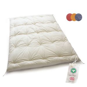 GOTS Certified Japanese Futon Quilt, Artisan Handmade (Fabric: Organic Cotton, Filling: Organic Cotton 100%)