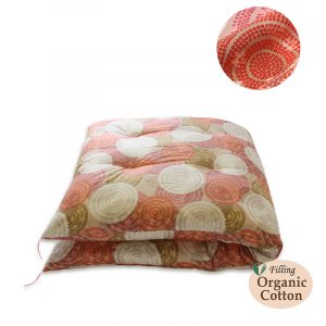 Japanese Futon Mattress, Artisan Handmade (Fabric : Premium Satin Cotton Ripple Pattern Pink, Filling: Organic Cotton 100%)