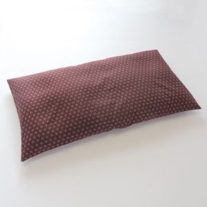 Japanese Cushion (Naga-zabuton)  Cover - Flax Leaf Pattern Deep Red 23.6" x 43.3" (60 x 110cm)