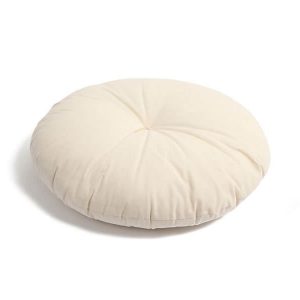 Japanese Cushion (Zabuton) Inner -   Unbleached Cotton Maru (Round) Zabuton 23.6" (60 cm)