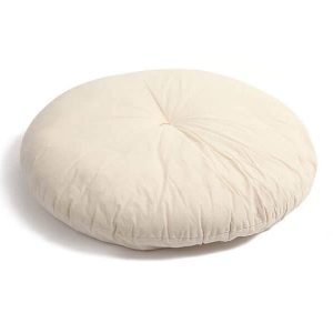 Japanese Cushion (Zabuton) Inner -   Unbleached Cotton Maru (Round) Zabuton 35" (90 cm)