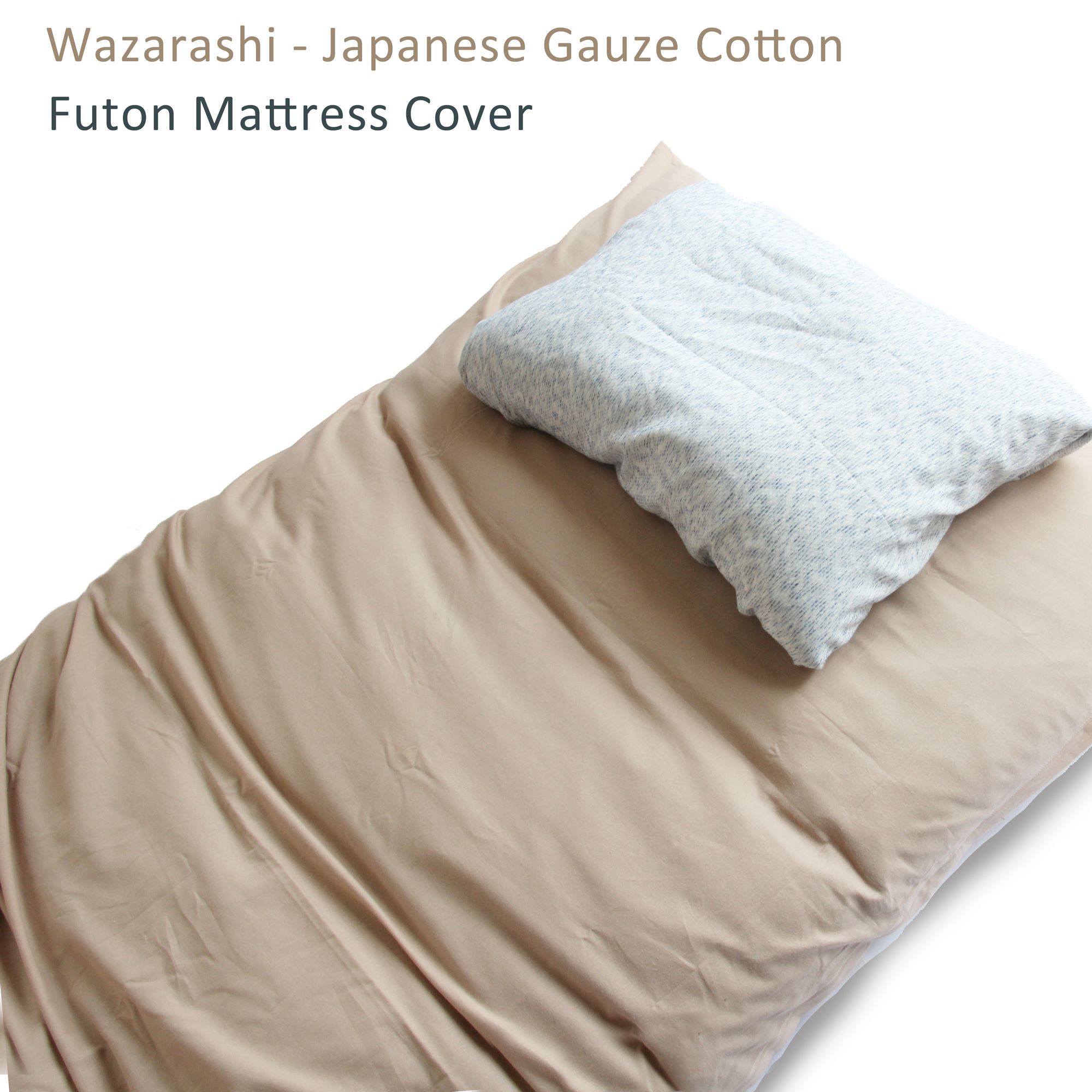 Semi-double FUTON mattress shikifuton comforter pillow 3 set white made in japan 