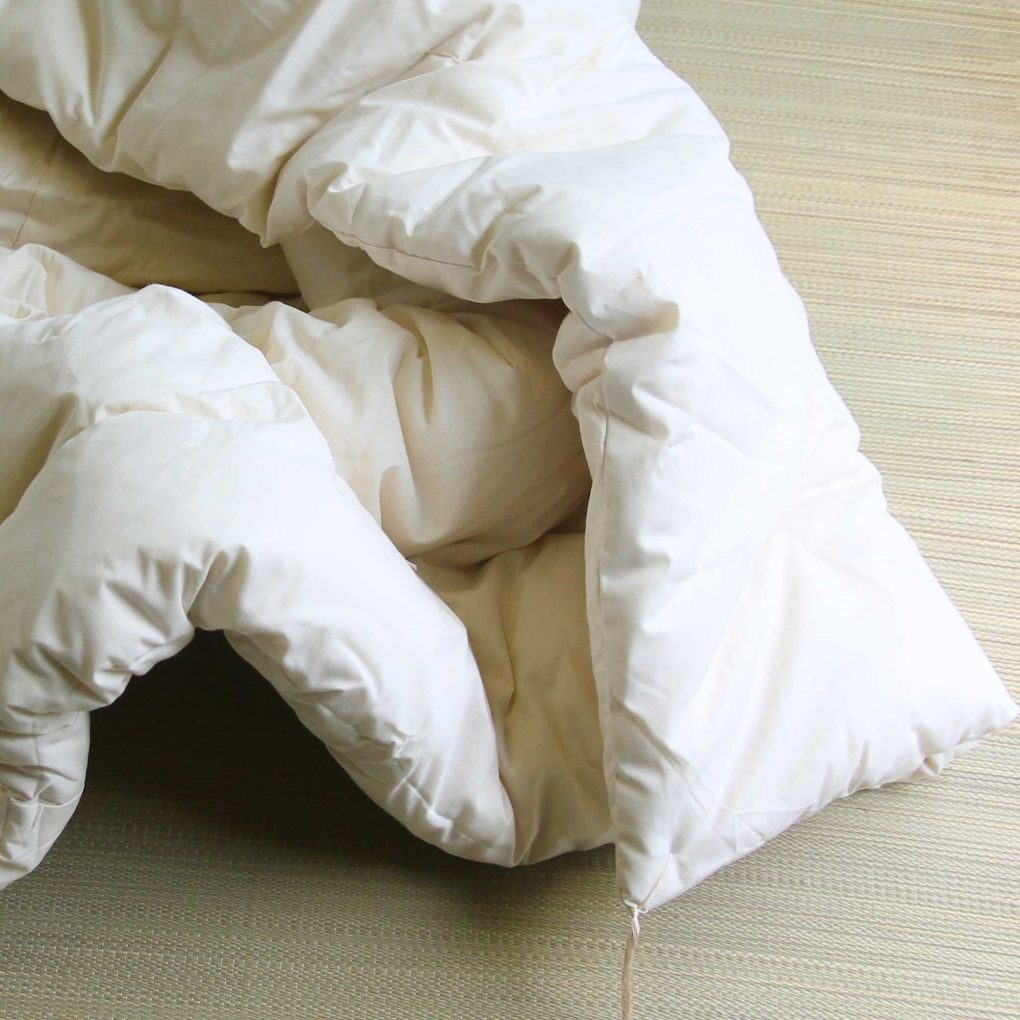 japanese kakefuton, kakebuton, thin quilt for summer, organic futon