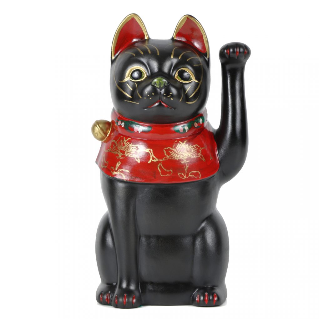 manekineko black vintage-look handmade in japan