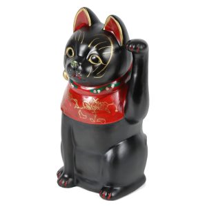 manekineko black vintage-look handmade in japan